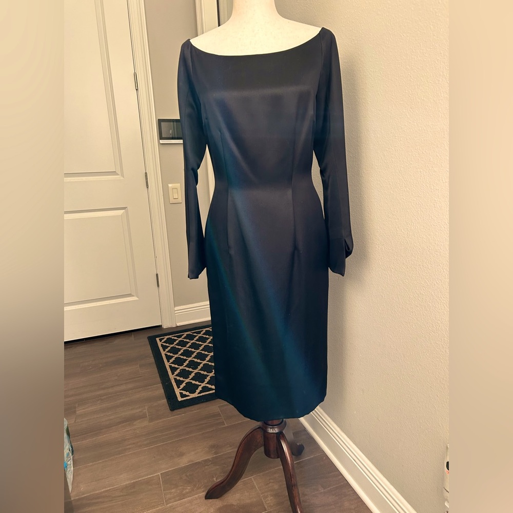 Shawn Ray Fons 100% silk black vintage evening dress